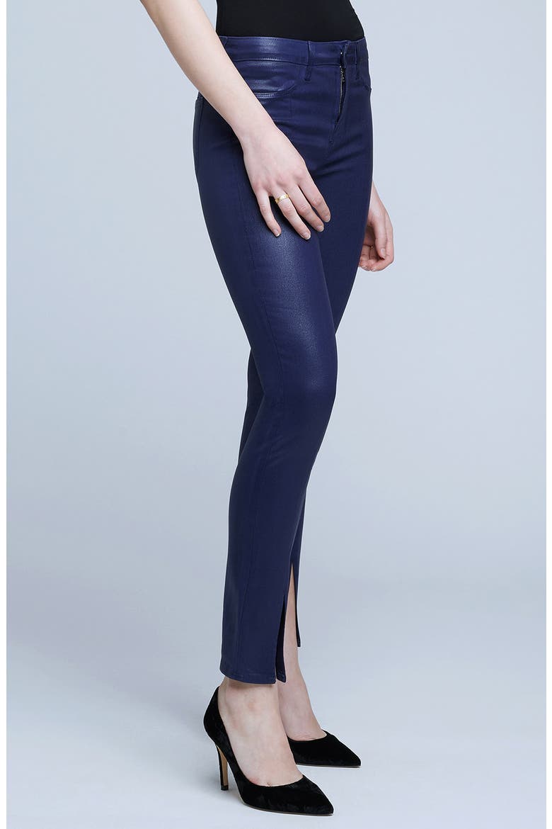 Jyothi High Waist Split Ankle Skinny Jeans, Alternate, color, MIDNIGHT C