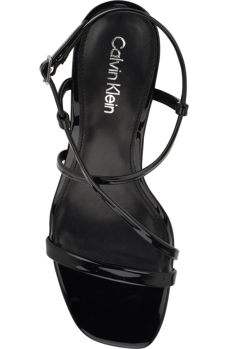 Calvin Klein Ishaya Ankle Strap Sandal, Alternate, color, Black Patent