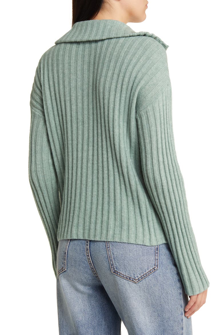 Wool Blend Oversize Collar Cardigan, Alternate, color, CAROLINA BLUE