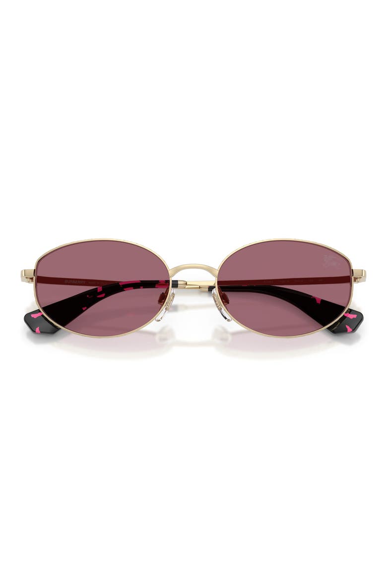 55mm Oval Sunglasses, Alternate, color, LIGHT GOLD / VIOLET