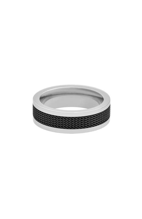 Geoffrey Beene Stainless Steel Mesh Band Ring
