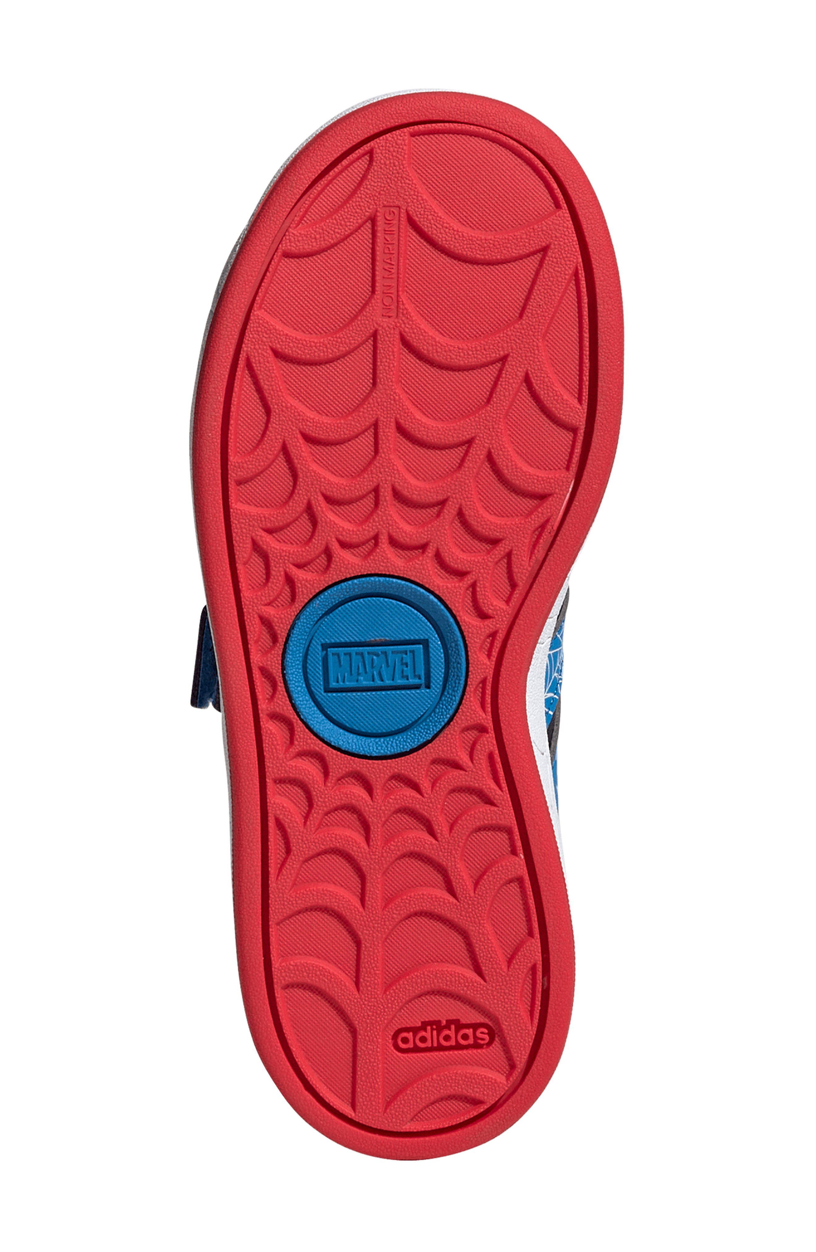 adidas x Marvel<sup>®</sup> Kids' Spider-Man Grand Court Sneaker, Alternate, color, 