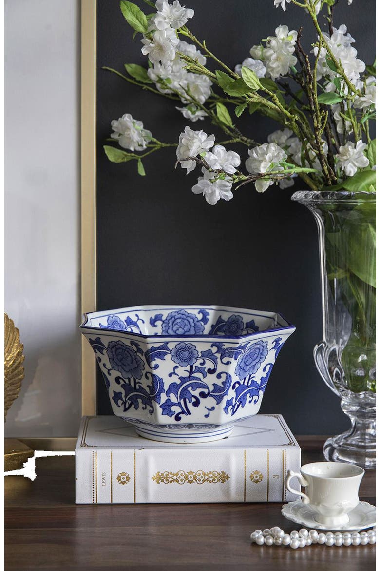 Decorative Porcelain Bowl, Alternate, color, BLUE