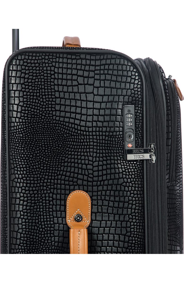 Bric's My Safari 28-Inch Expandable Croc Embossed Carry-On Spinner Luggage, Alternate, color,