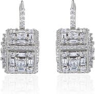 Mindi Mond Clarity 3D Mega Halo Diamond Drop Earrings