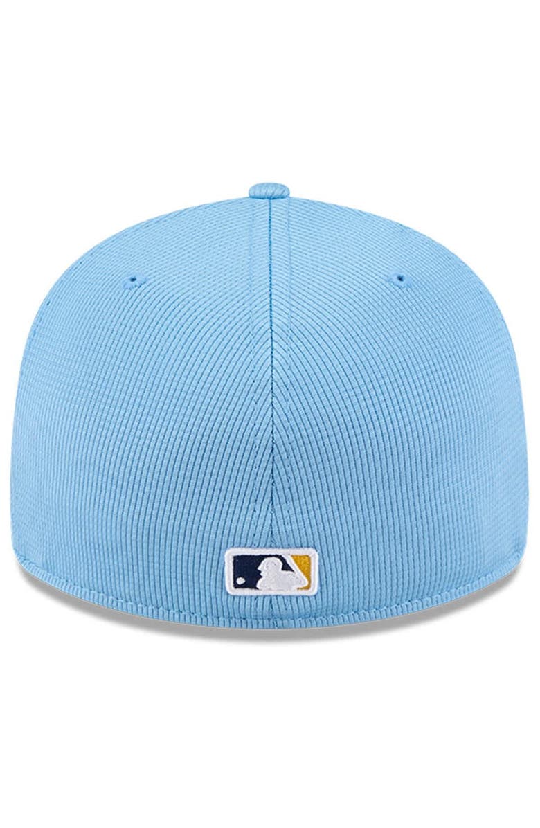 New Era Men's New Era Light Blue Milwaukee Brewers City Connect Batting Practice Low Profile 59FIFTY Fitted Hat, Alternate, color, 