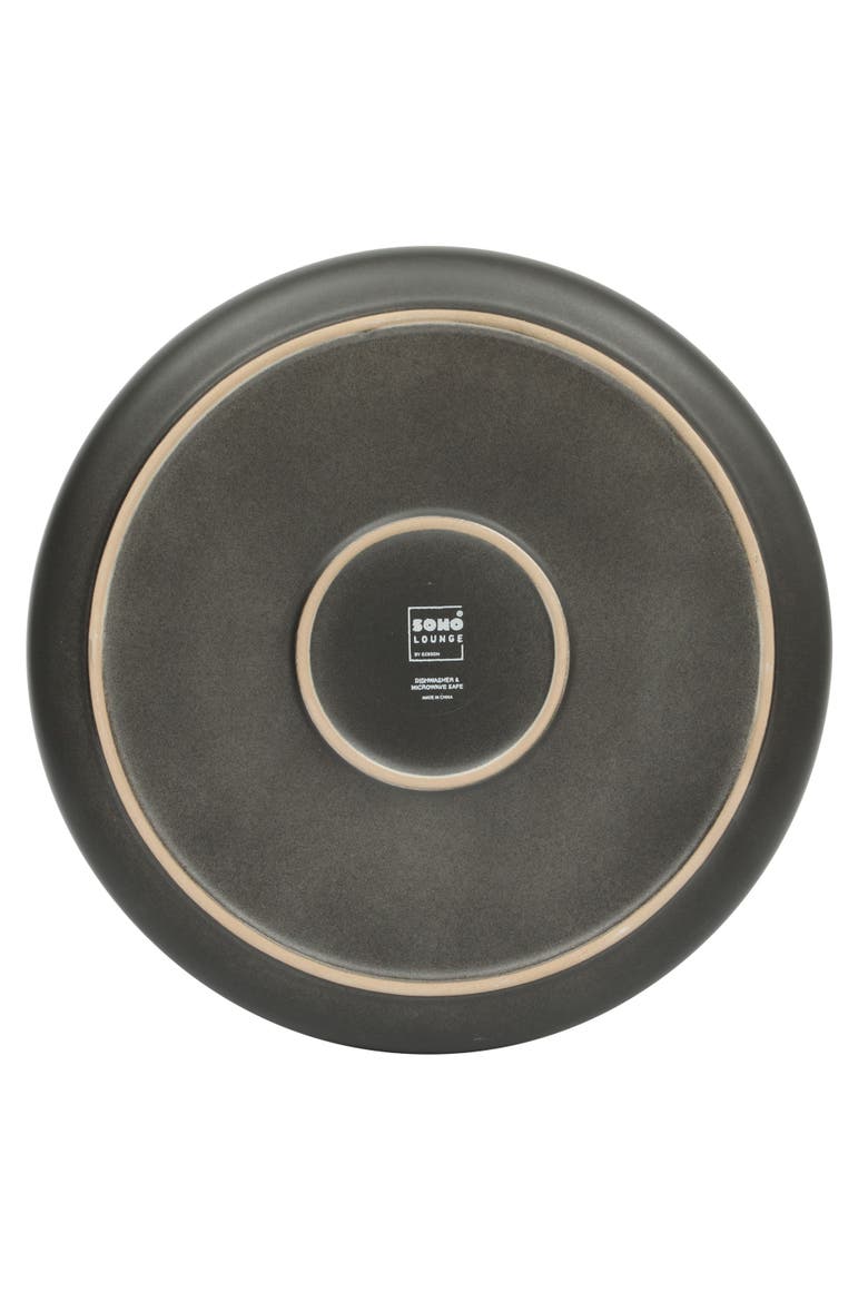 Pasco 12-Piece Reactive Glaze Stoneware Dinnerware Set, Alternate, color, Matte Black