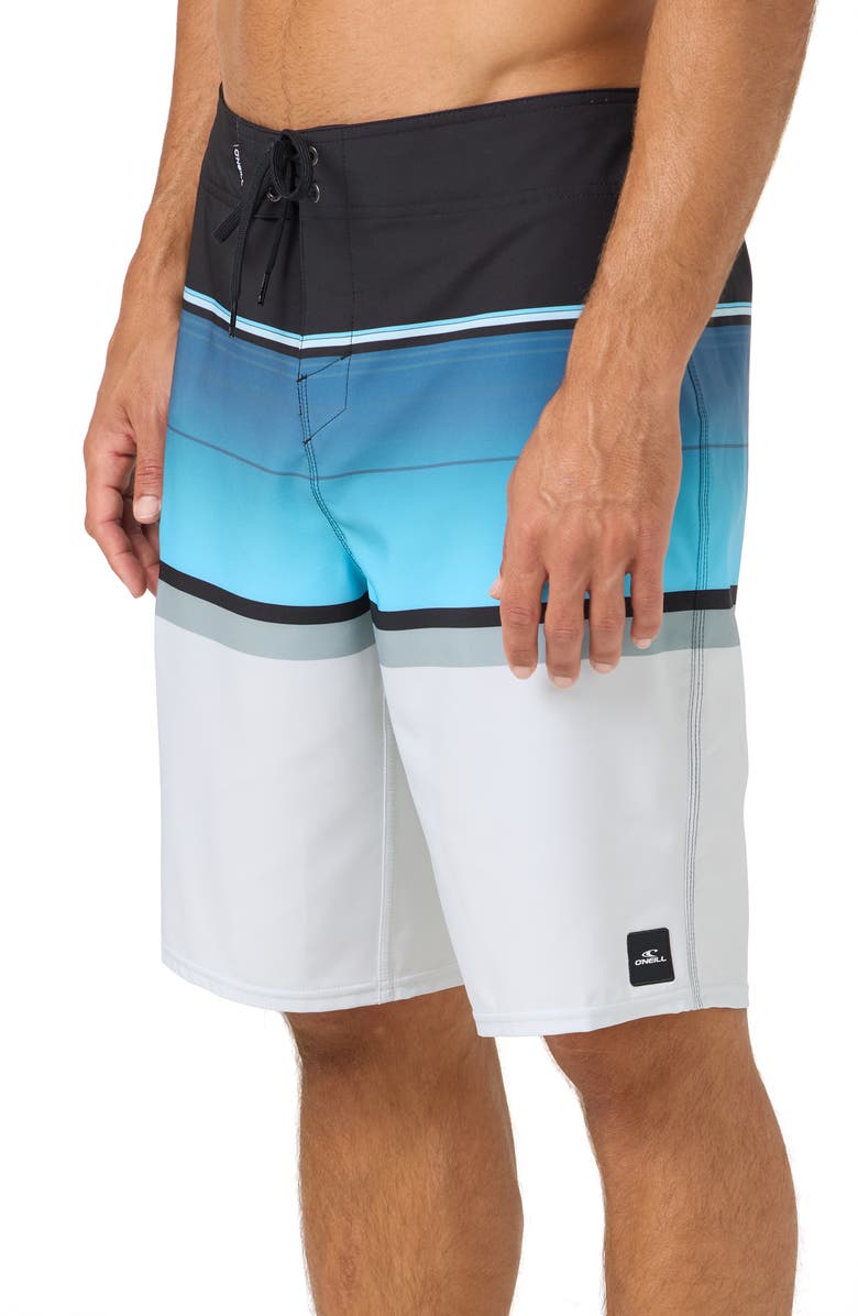 O'Neill Lennox Stripe Board Shorts, Alternate, color, Fog