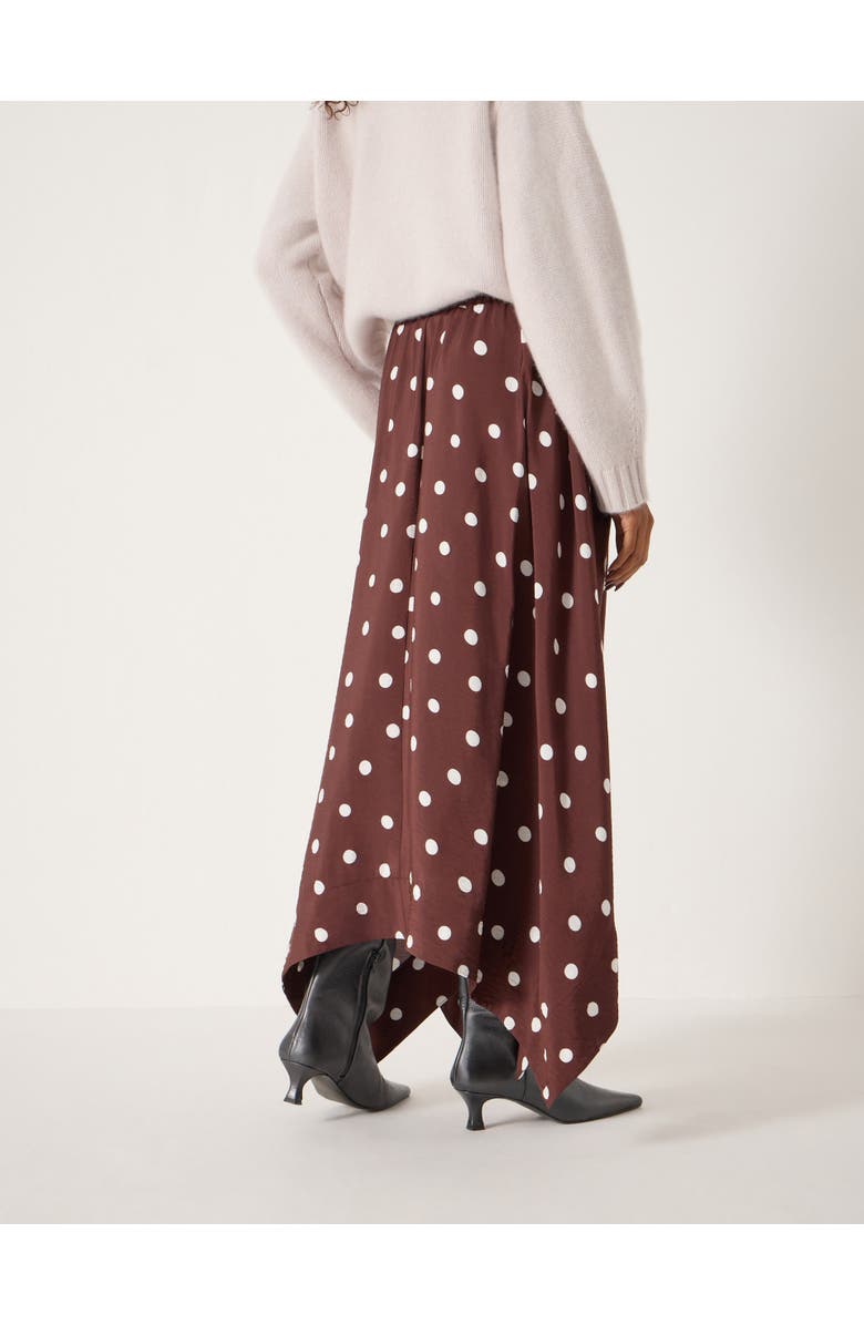 Hush Air Flow Hanky Hem Skirt, Alternate, color, Polka Dot Brown