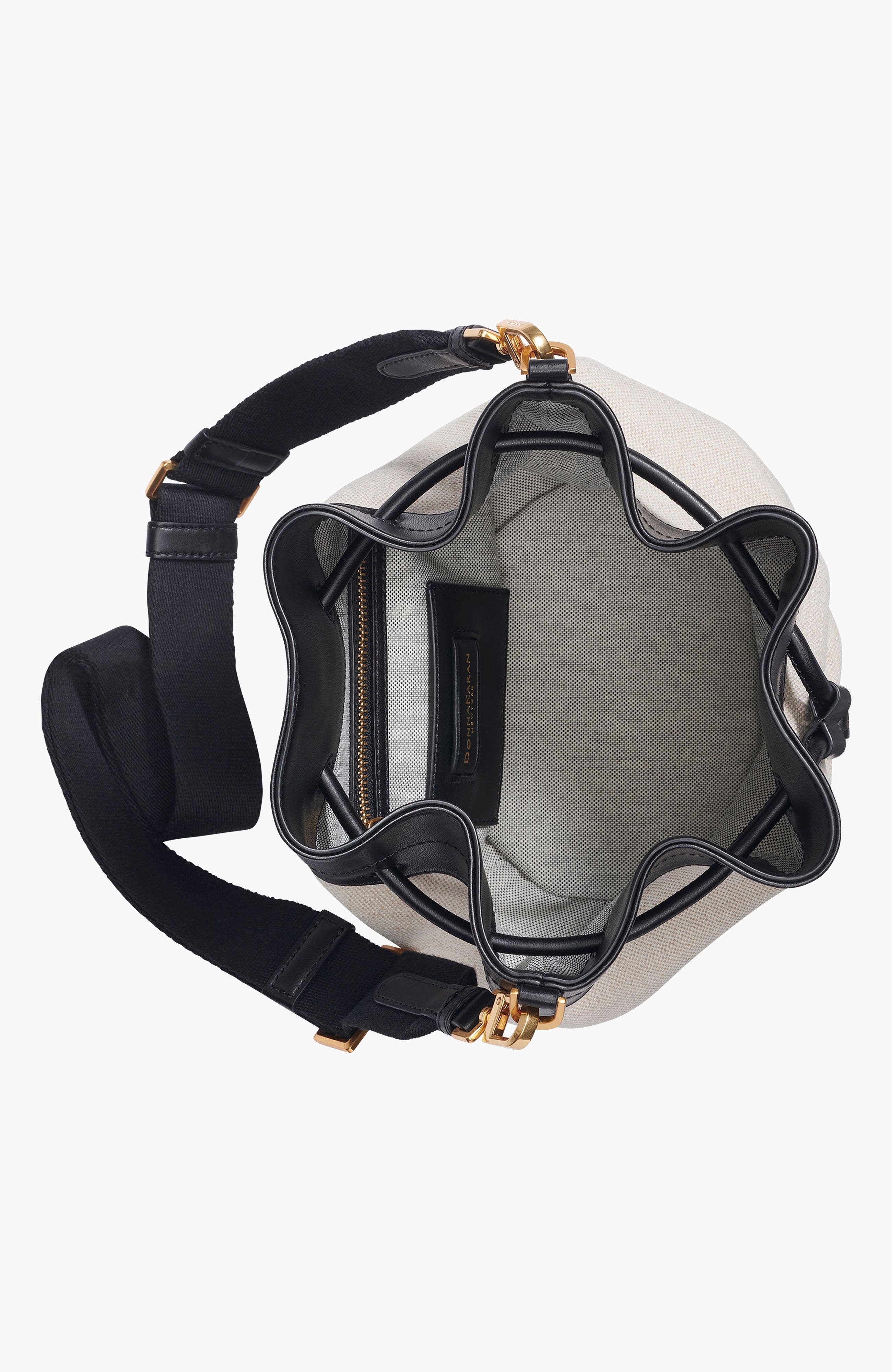 Donna Karan New York Weekend Bucket, Alternate, color, Natrl/Black