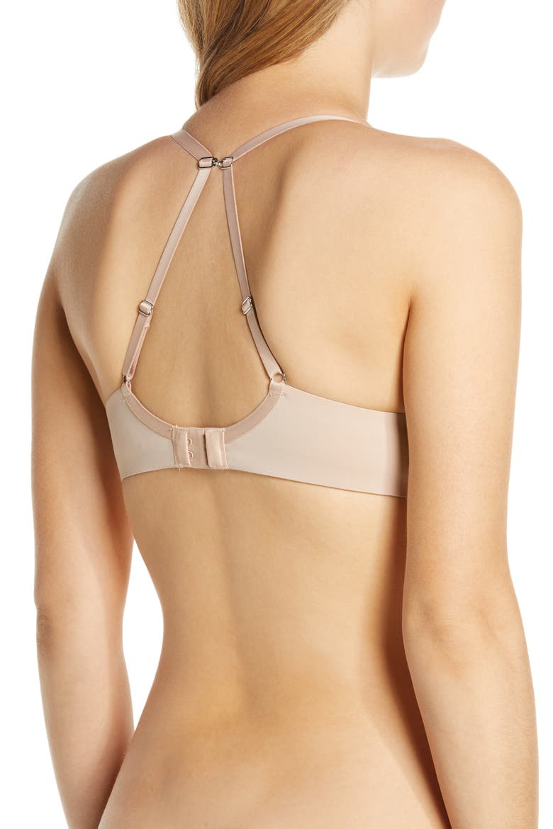 Sleek Micro Underwire T-Shirt Bra, Alternate, color, CHAMPAGNE