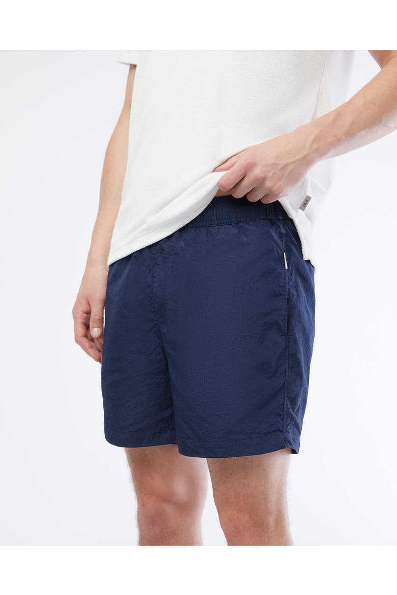 Nylon Crinkle 5" Swim Trunk, Alternate, color, DEEP NAVY