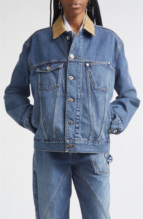 Corduroy Collar Denim Trucker Jacket