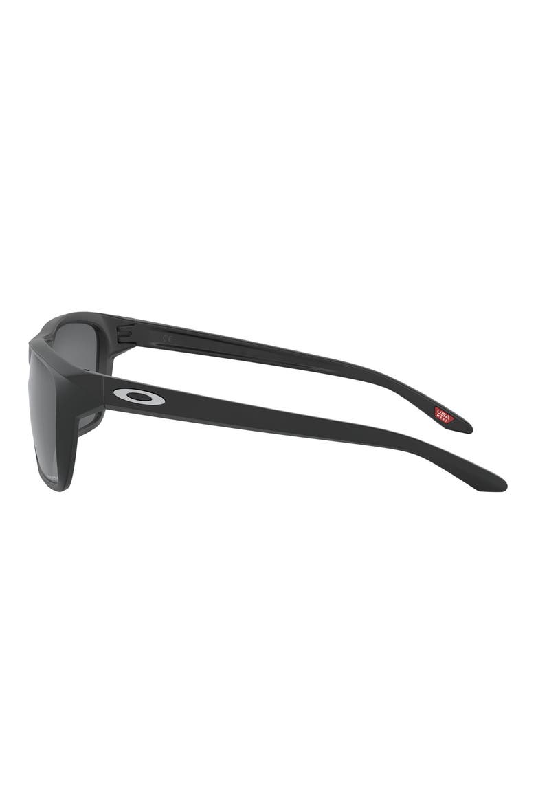 58mm Square Sunglasses, Alternate, color, RUBBER BLACK