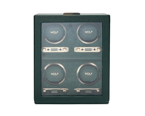 WOLF British Racing 4 Piece Watch Winder in British Racing Green at Nordstrom, Size Large