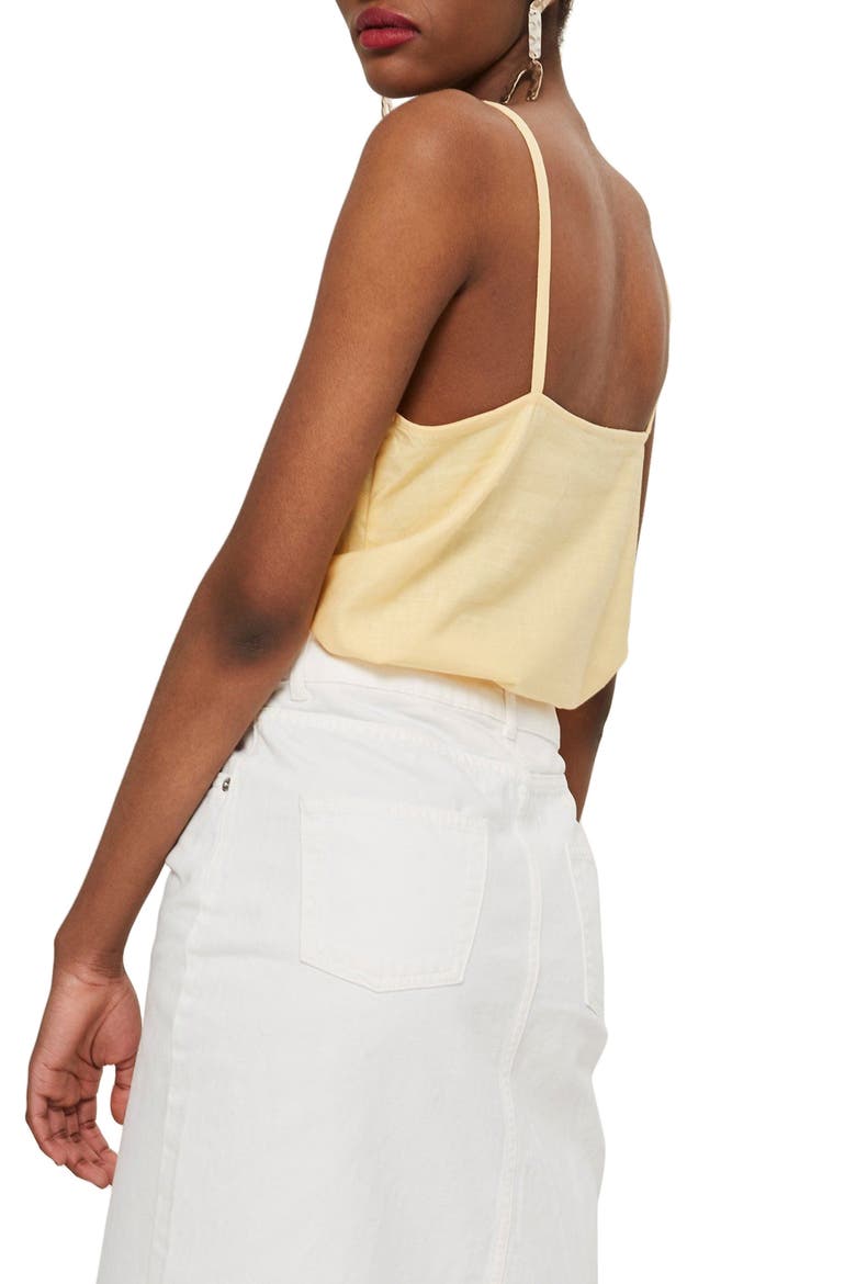Button Through Camisole Top, Alternate, color, LIGHT YELLOW