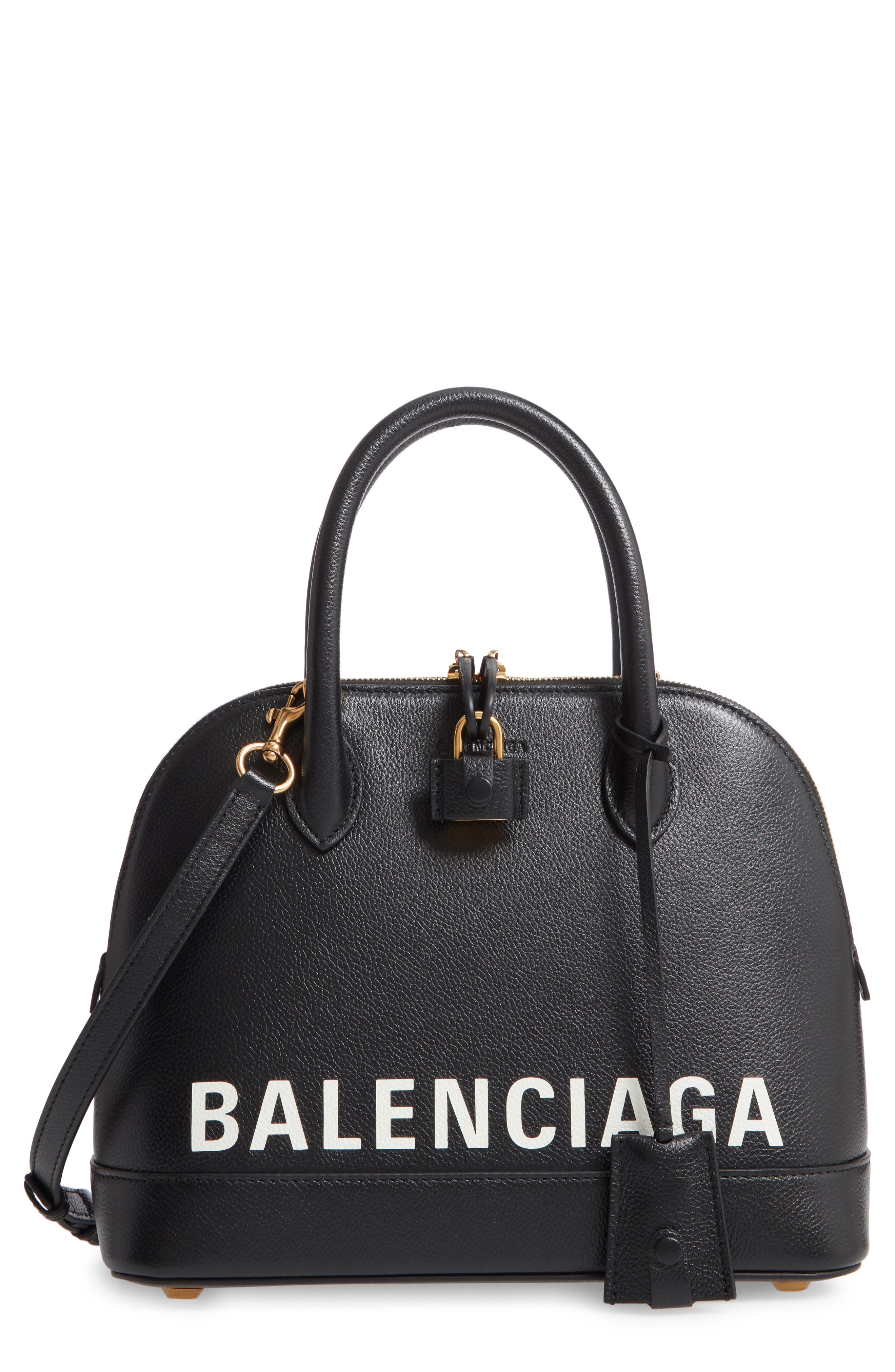 Balenciaga Small Ville Leather Satchel, Main, color, 