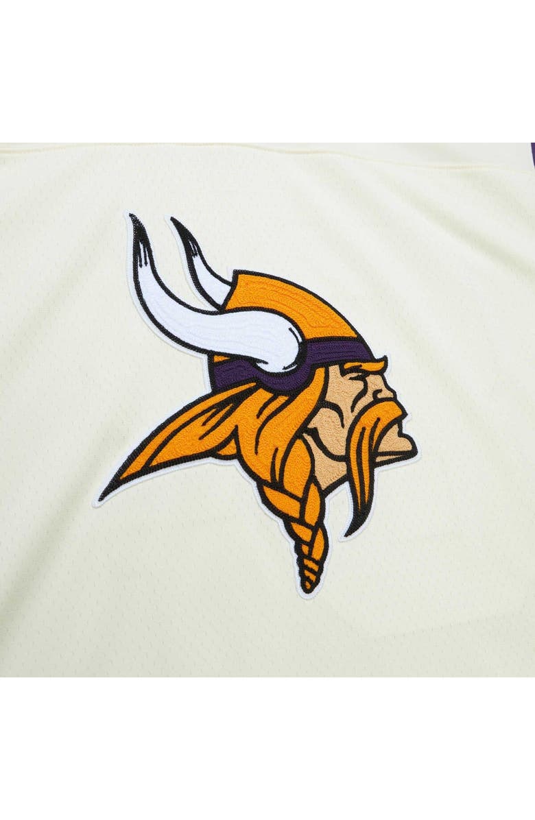 Mitchell & Ness Men's Mitchell & Ness Randy Moss Cream Minnesota Vikings Chainstitch Legacy Jersey, Alternate, color, Cream