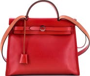 Pre-Owned Hermes Herbag Zip Berline Vache Canvas and Leather 31