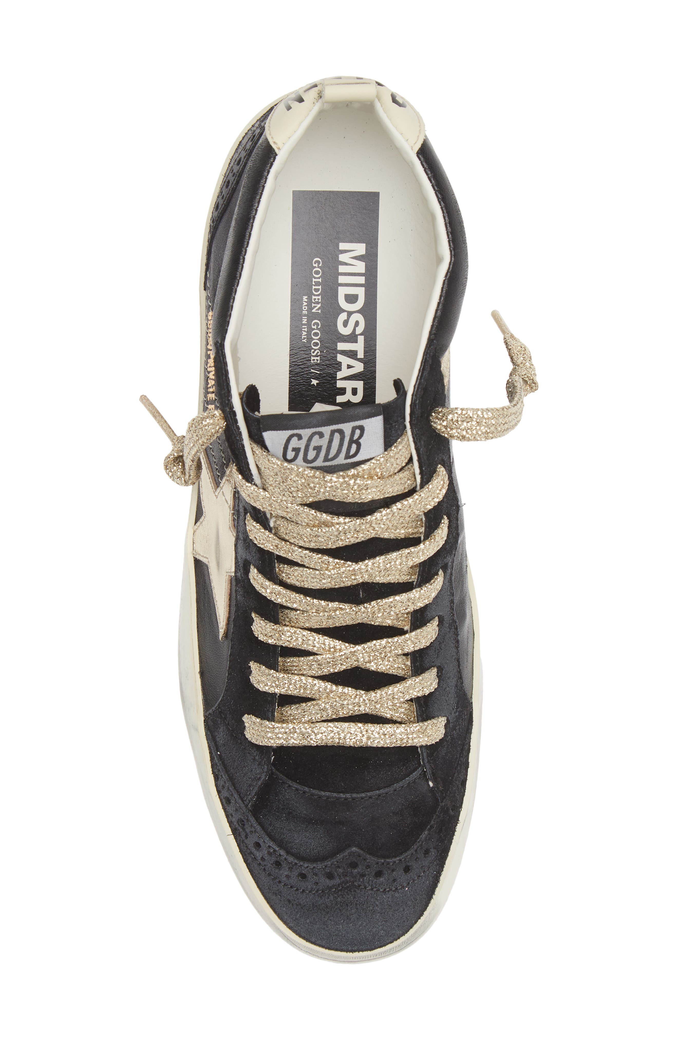 Golden Goose Mid Star Glitter Sneaker, Alternate, color, 