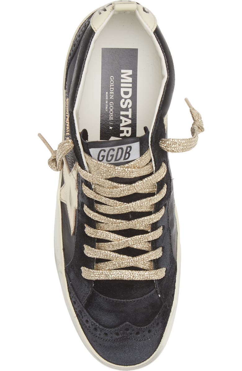 Golden Goose Mid Star Glitter Sneaker, Alternate, color,