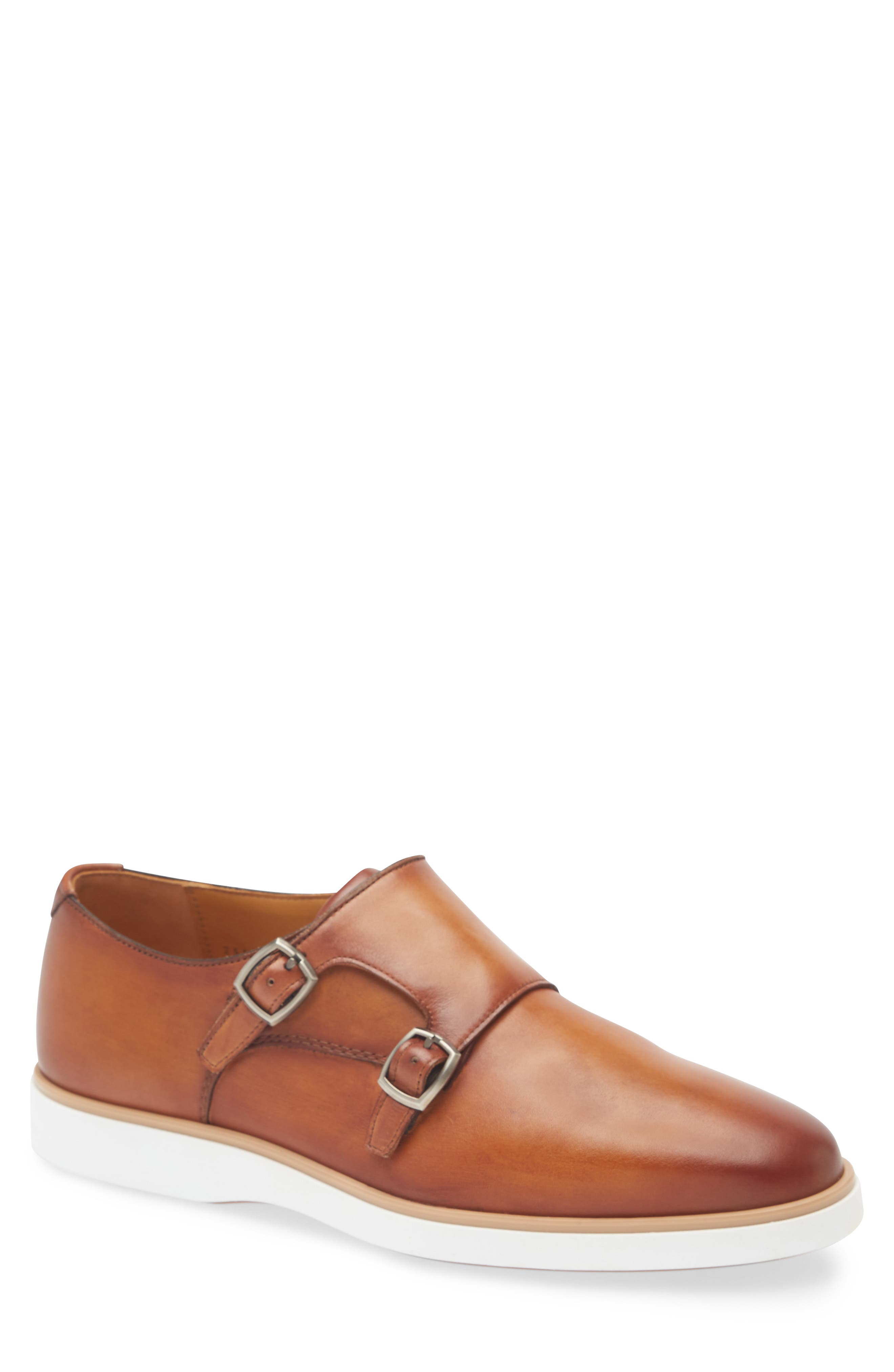 Lucca Double Monk Hybrid Shoe, Main, color, COGNAC