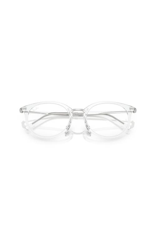 Ray Ban Ray-ban 53mm Oval Optical Glasses In Transparent