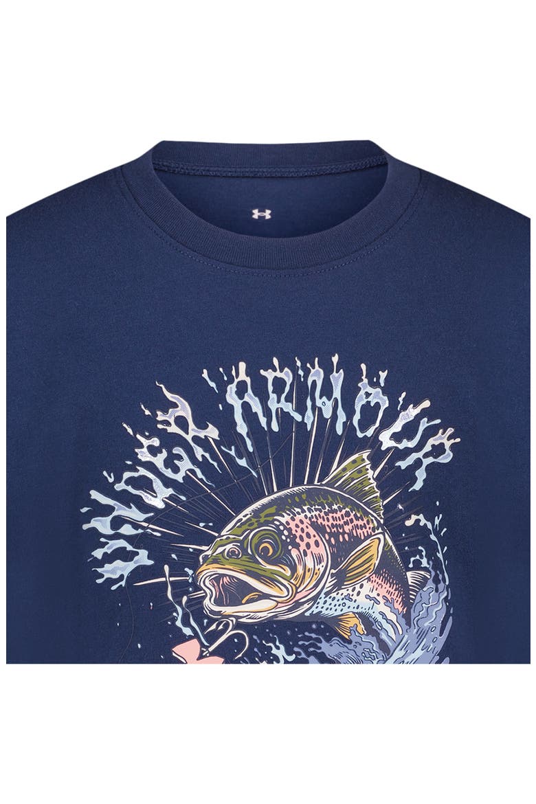 Kids' Trout Jump Graphic Tee, Alternate, color, BLACKOUT NAVY
