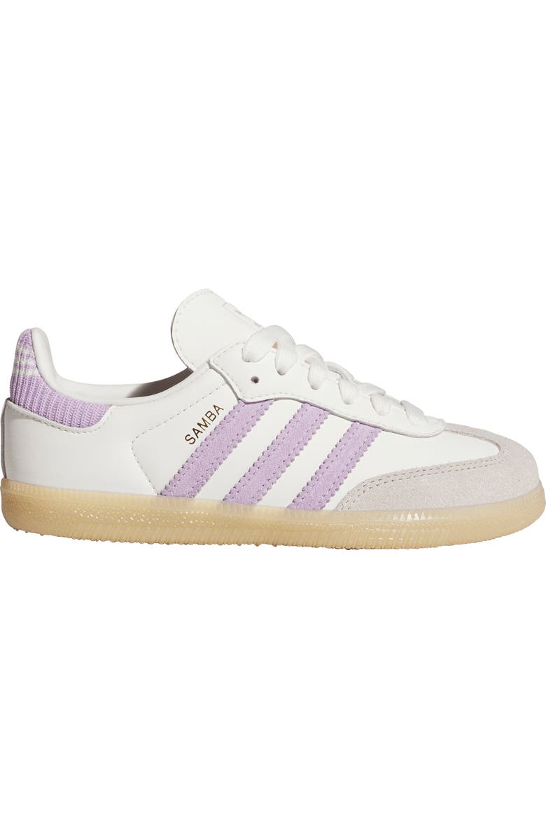 adidas Kids' Samba OG Sneaker, Alternate, color, Cloud White/ Plum/ Gum 3