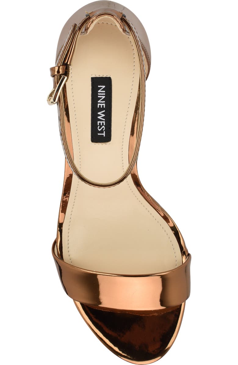 Nine West Pruce Ankle Strap Sandal, Alternate, color, Bronze