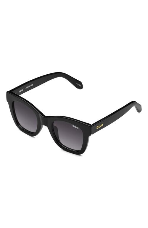 Quay After Hours 51mm Polarized Square Sunglasses In Black