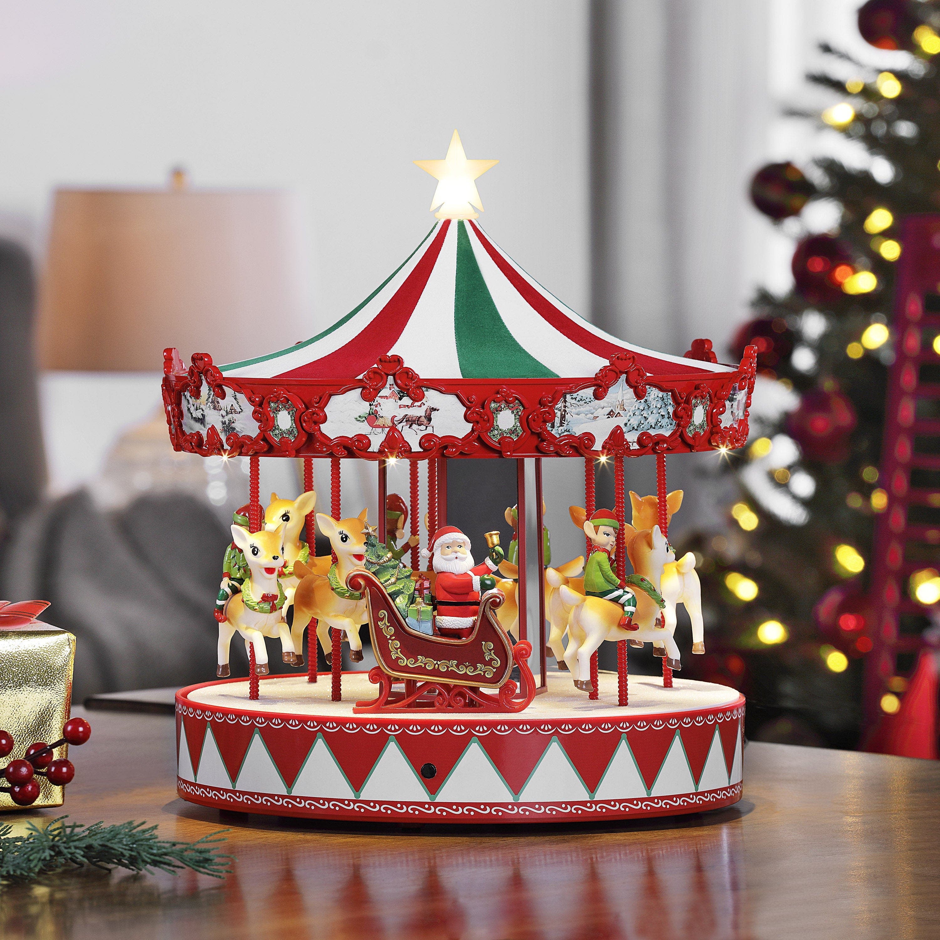 Mr. Christmas 14 in. Animated Vintage Carousel | Nordstrom