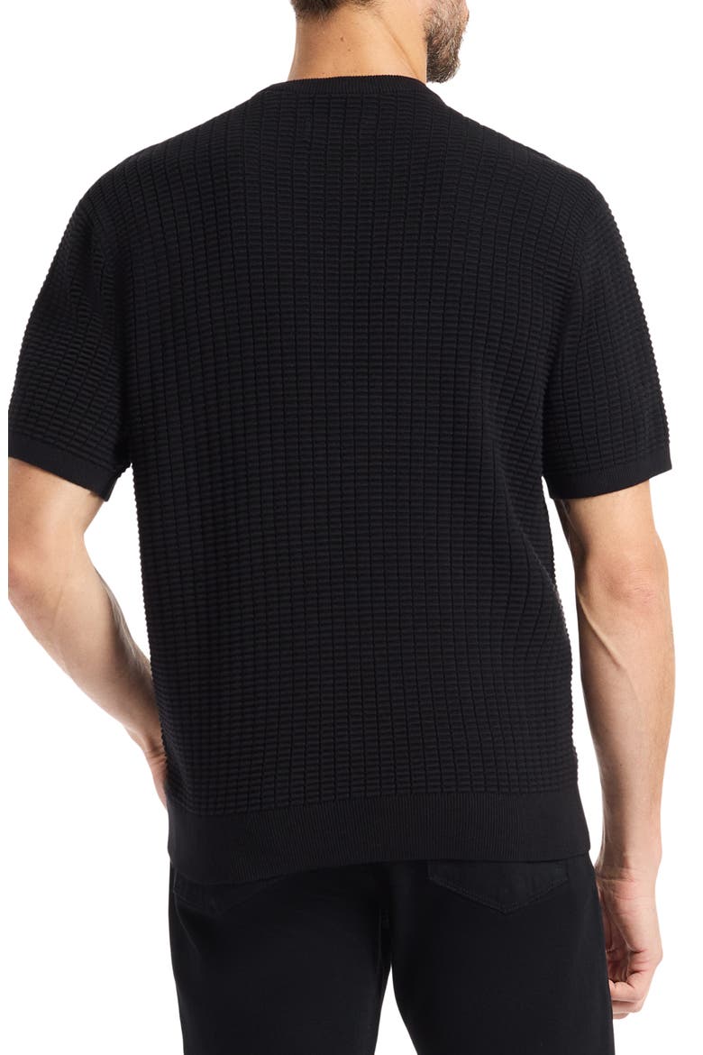 Luis Short Sleeve Sweater, Alternate, color, BLACK
