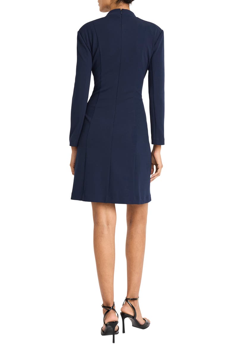 Long Sleeve Tuxedo Dress, Alternate, color, NAVY BLAZER