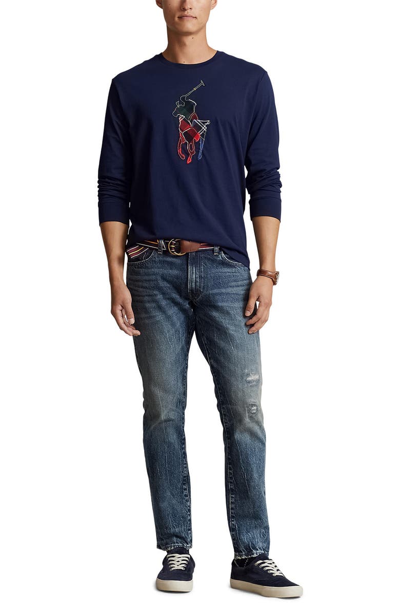 Polo Ralph Lauren Appliqué Logo Long Sleeve T-Shirt, Alternate, color,