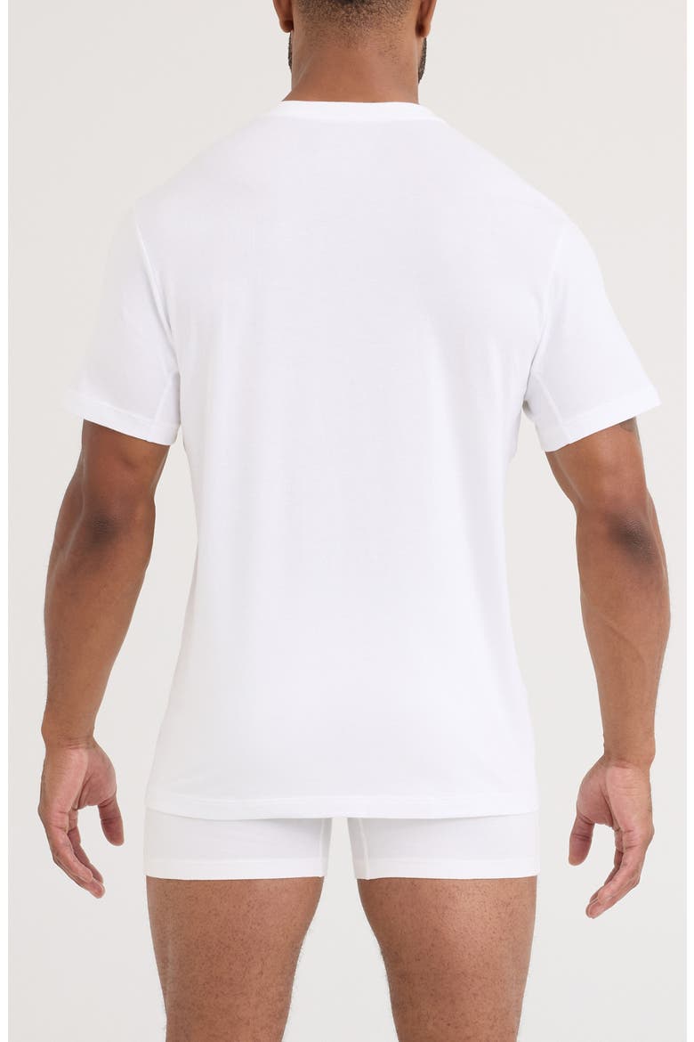 DropTemp™ Dry Cotton V-Neck Undershirt 2-Pack, Alternate, color, WHITE