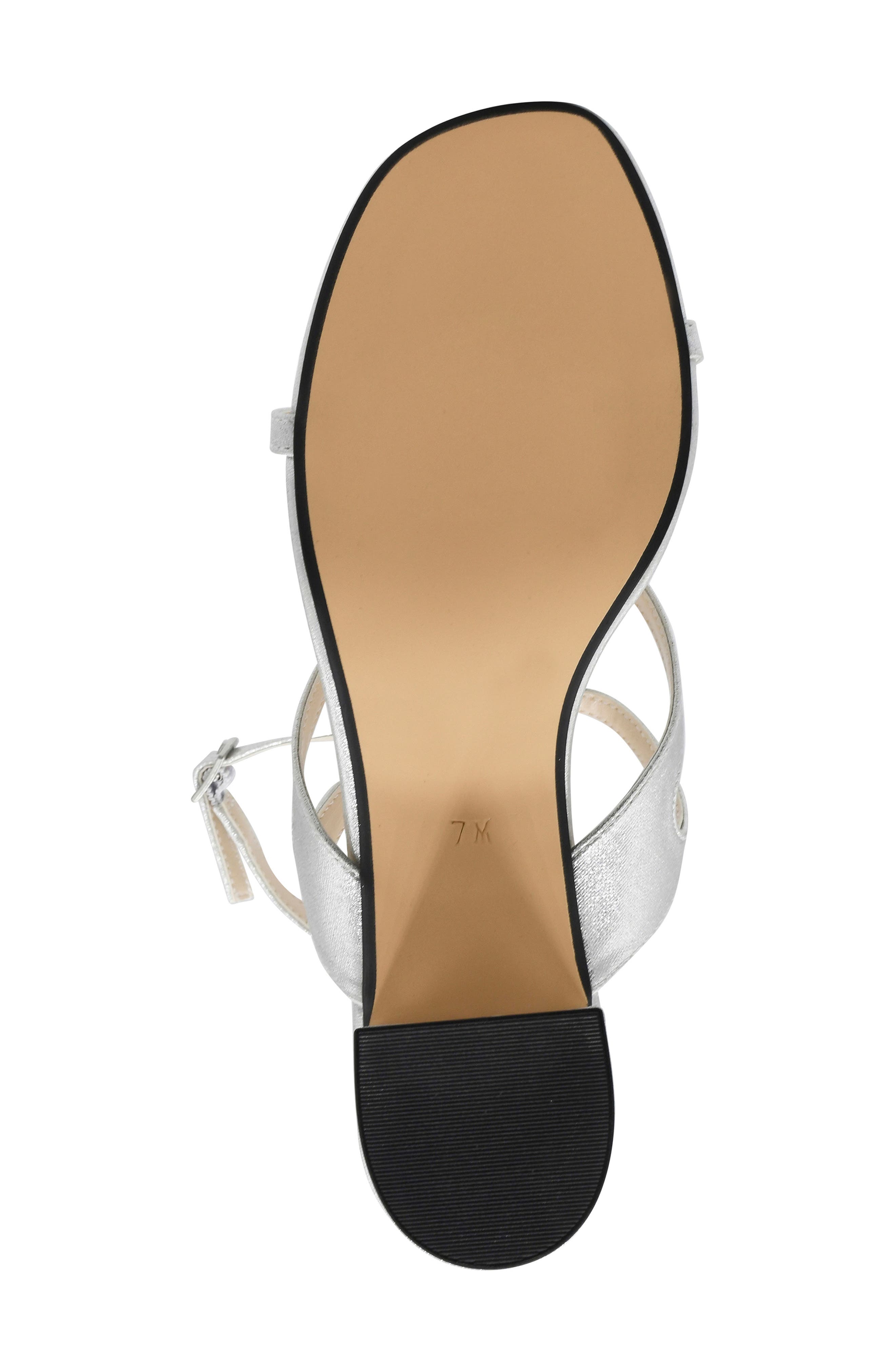 Touch Ups Cora Ankle Strap Sandal - Wide Width Available, Alternate, color, Silver