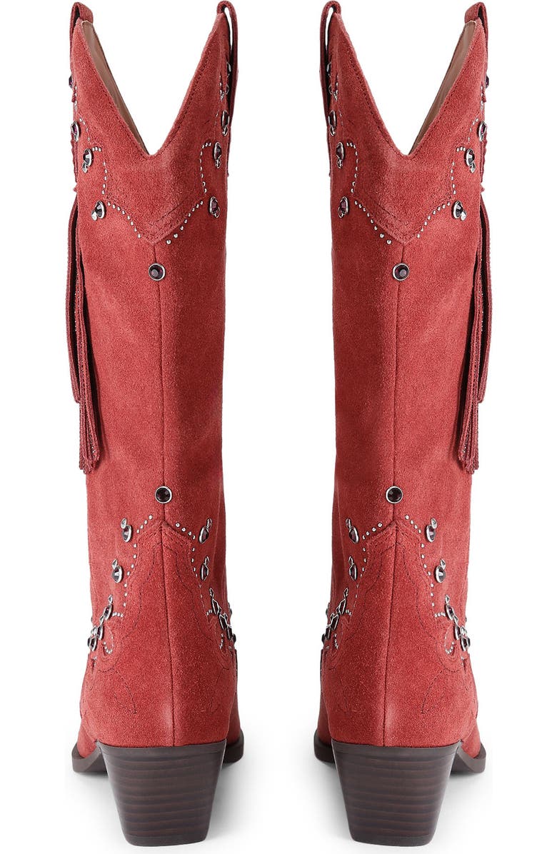 Kurt Geiger London Western Tassel Boot, Alternate, color, Medium Red