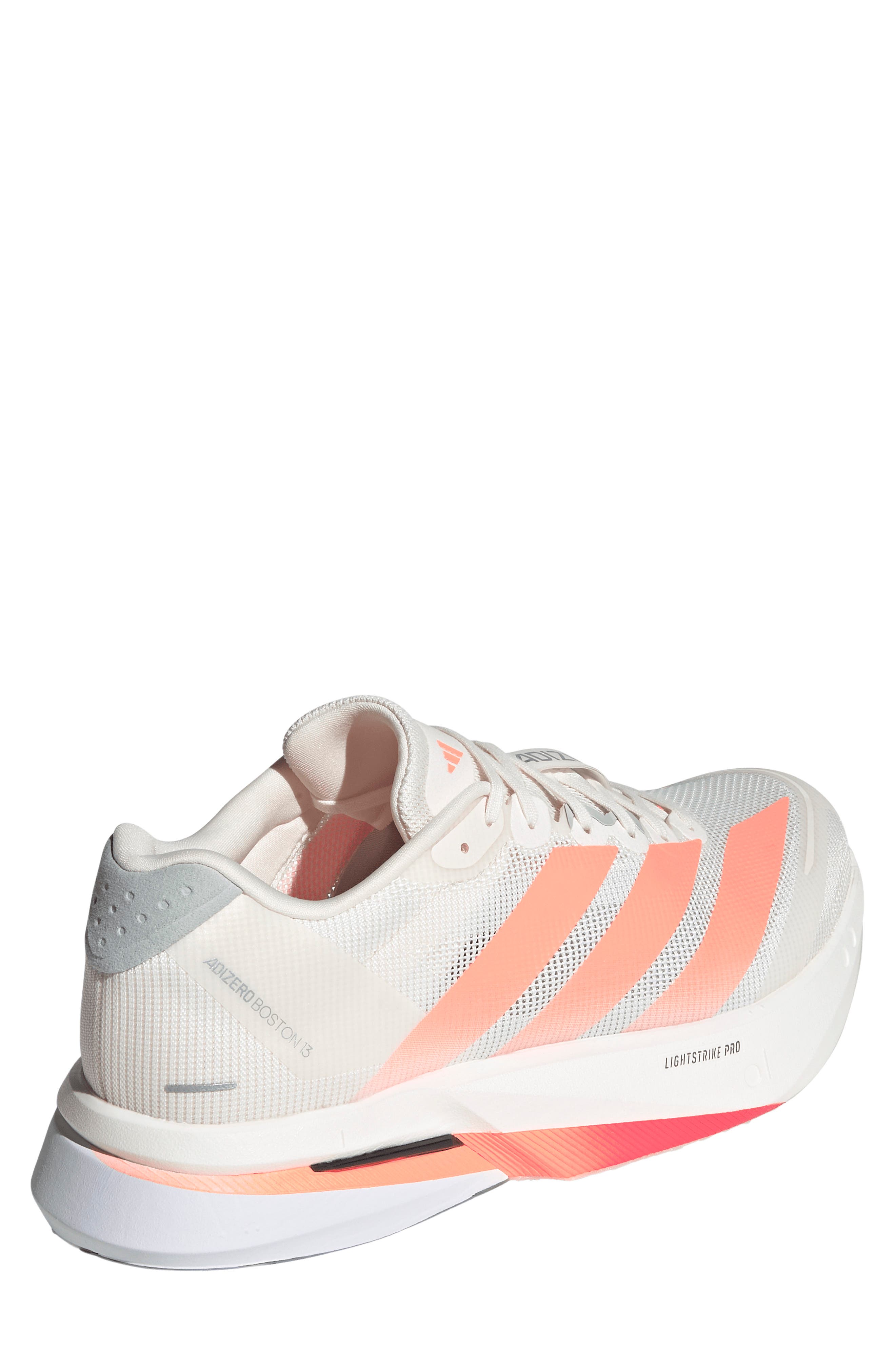 Adizero Boston 13 Running Shoe, Alternate, color, OWHITE/ LUOR/ GREY