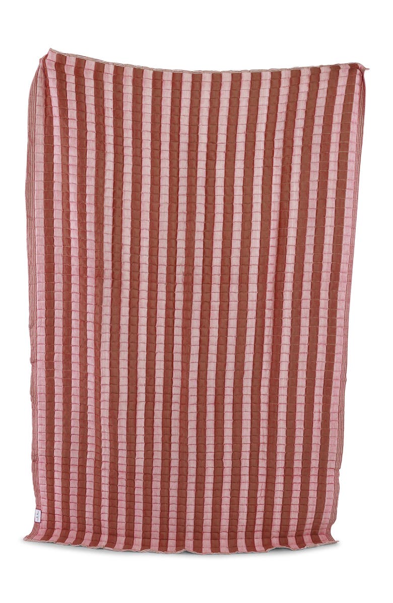 Inner Child Dusty Pink & Taupe Reversible Sujani Quilt, Main, color, Queen