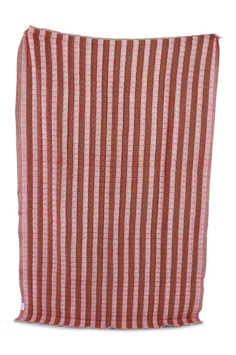 Dusty Pink & Taupe Reversible Sujani Quilt