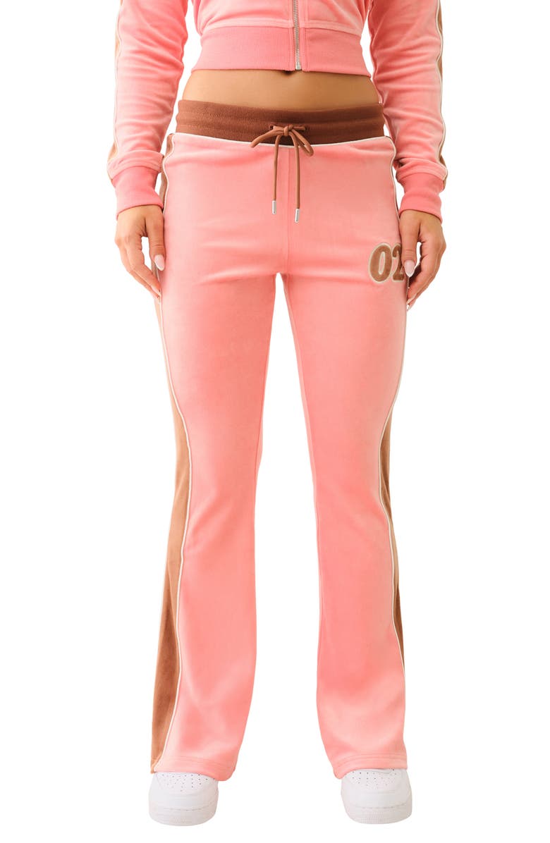 True Religion Bootcut Track Pants, Main, color, Burnt Coral/ Carob Brown