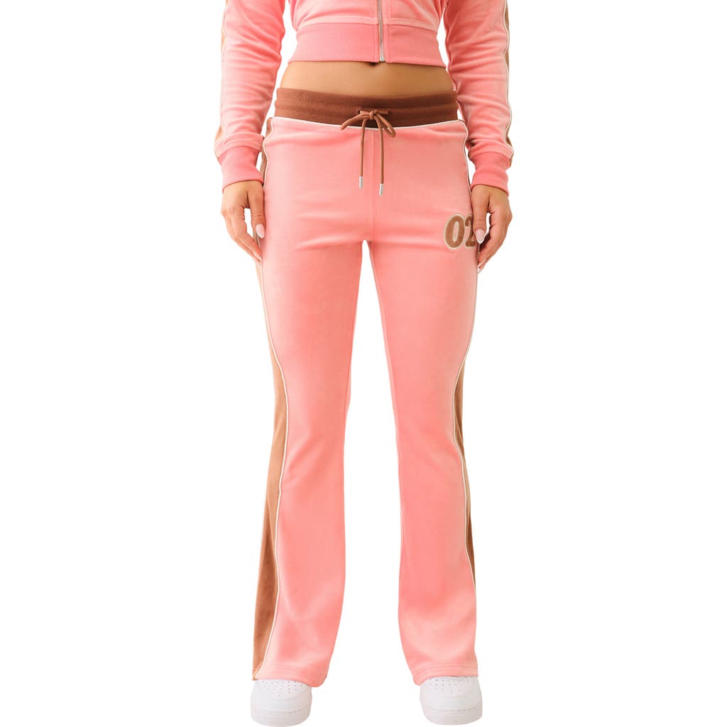True Religion Bootcut Track Pants In Burnt Coral/carob Brown