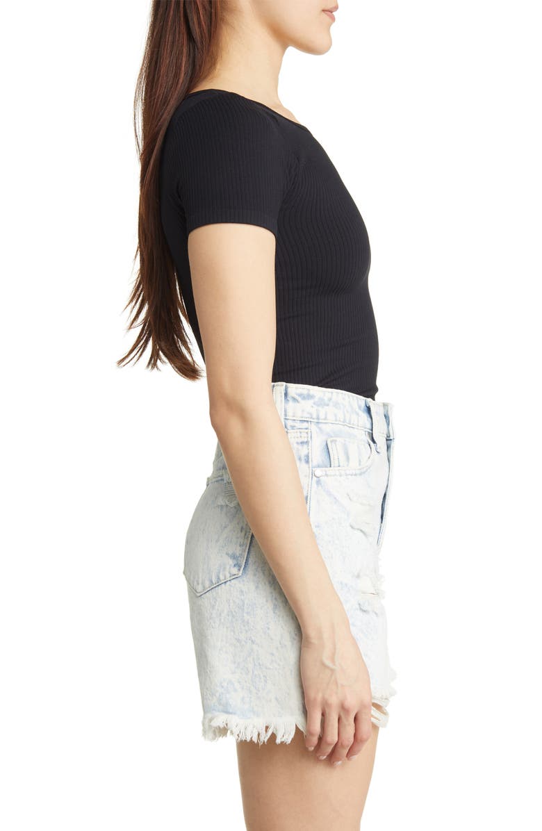 Free People XYZ Scoop Neck Crop Rib T-Shirt, Alternate, color,