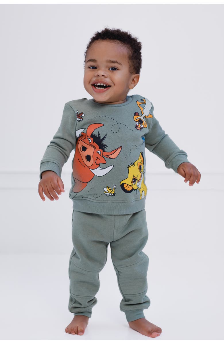 Disney Lion King Fleece Sweatshirt and Pants Set, Alternate, color, Lion King Green