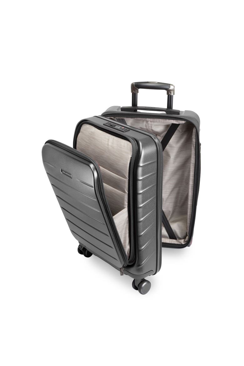 Santa Rosa Hardside Expandable 2 Piece Set 20" Front Access Carry On & 28" Checked Spinner, Alternate, color, Graphite