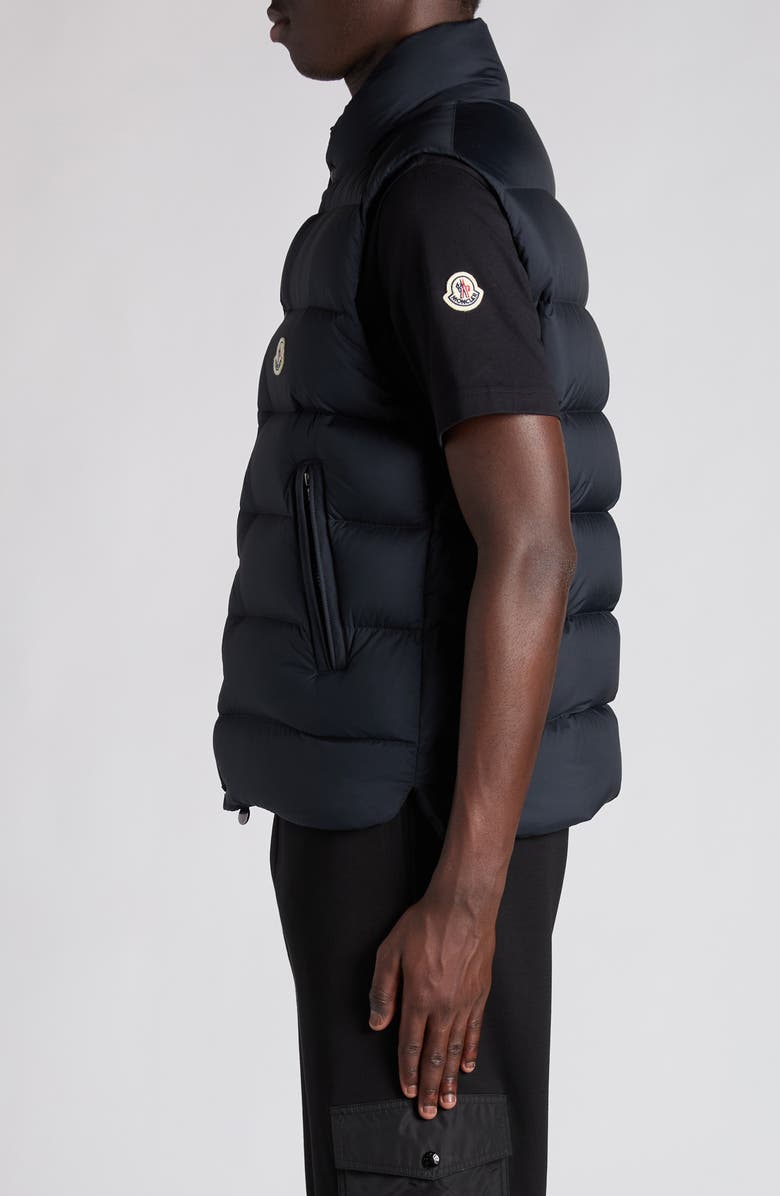 Moncler Tibb Water Repellent Down Puffer Vest, Alternate, color, Black