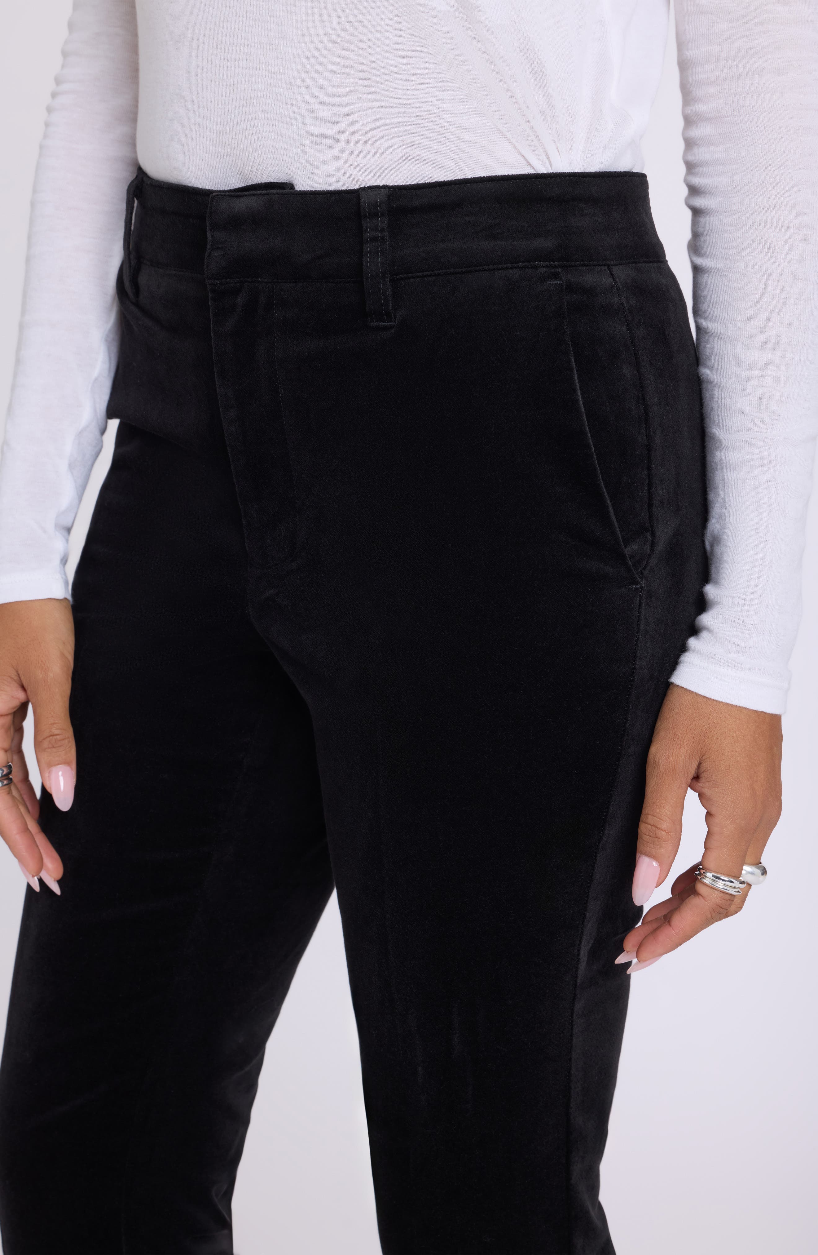 NYDJ Felicity High Waist Velvet Flare Pants (Women) | Nordstrom
