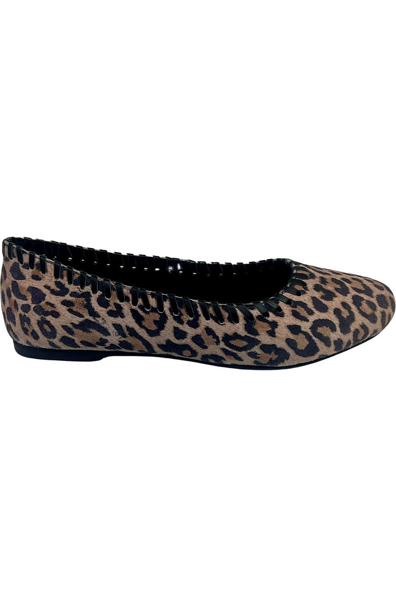 Jelavu Ella Whipstitch Ballet Flat, Alternate, color, Leopard