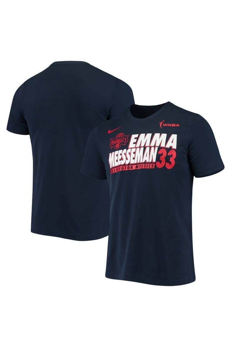 Men's Nike Emma Meesseman Navy Washington Mystics Name & Number Performance T-Shirt, Main, color, Navy